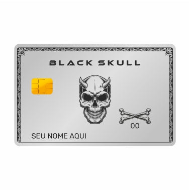 WONDCARD - Cartão De Metal - Black Skull WONDCARD - Cartão De Metal - Black Skull